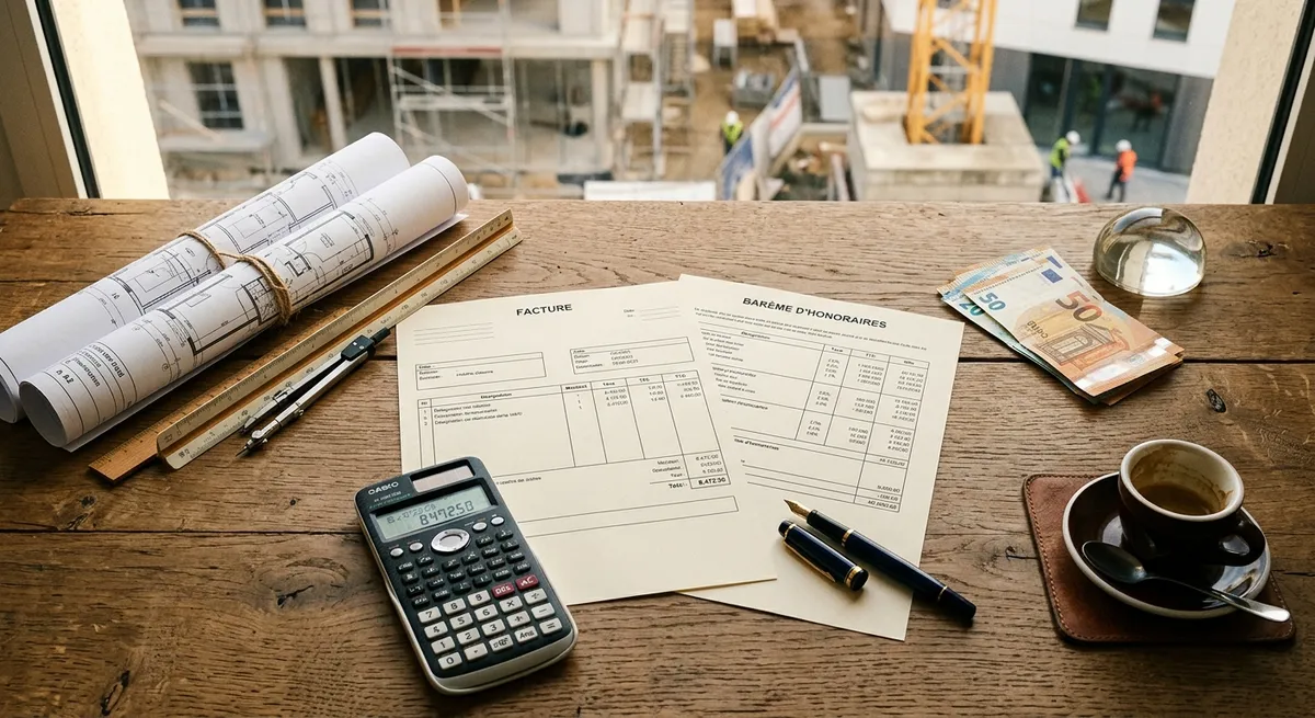 Honoraires de maître d'œuvre : taux 2026, calcul et impact assurance
