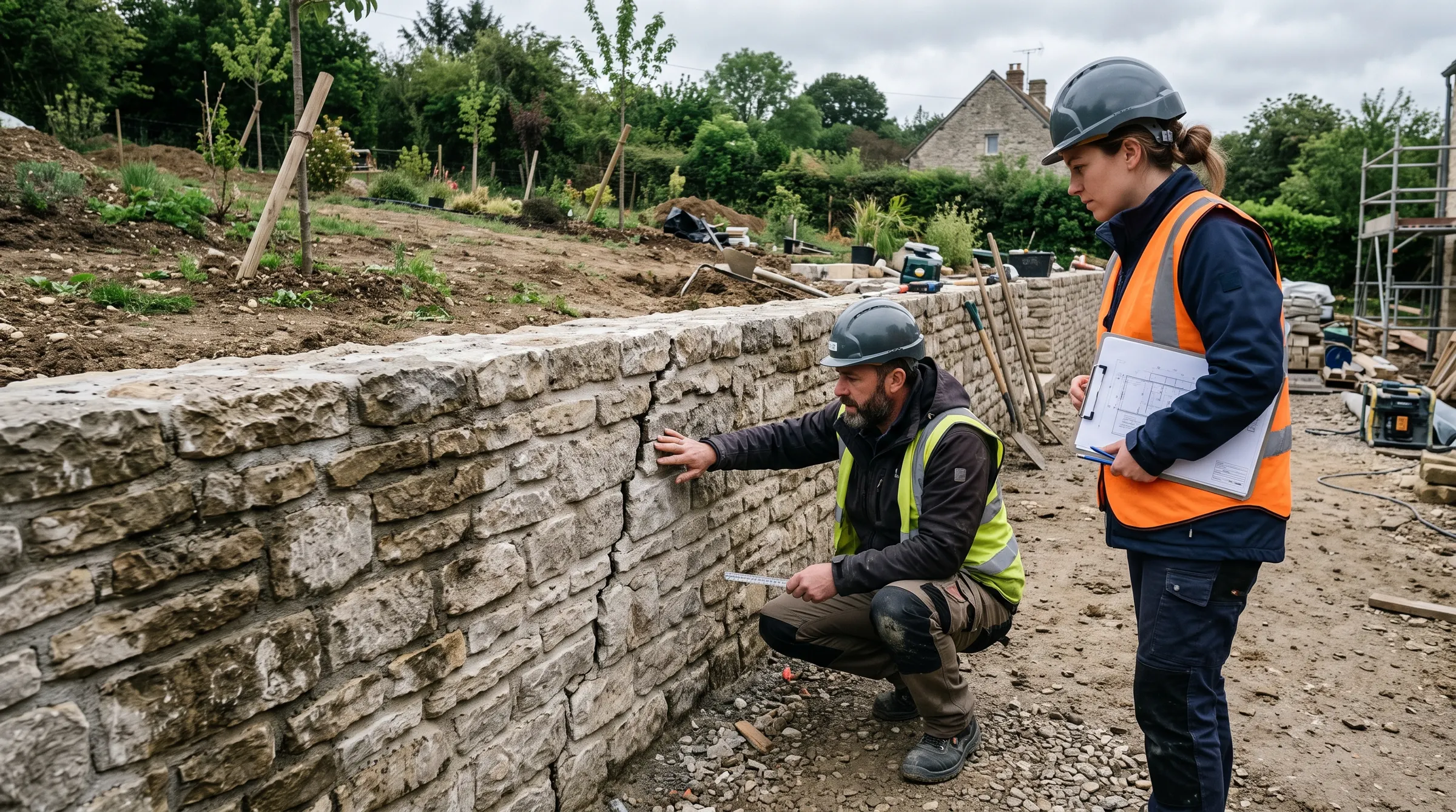 Chantier : constat d’un désordre, métier paysagiste concepteur