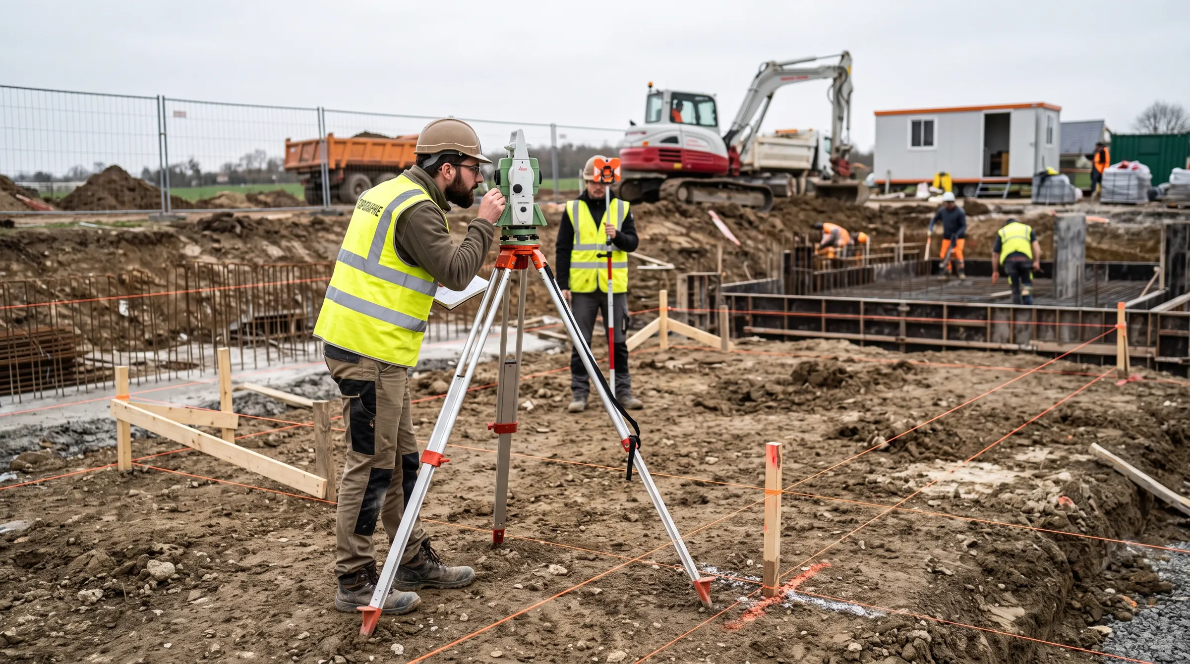 Chantier : constat d’un désordre, métier topographe