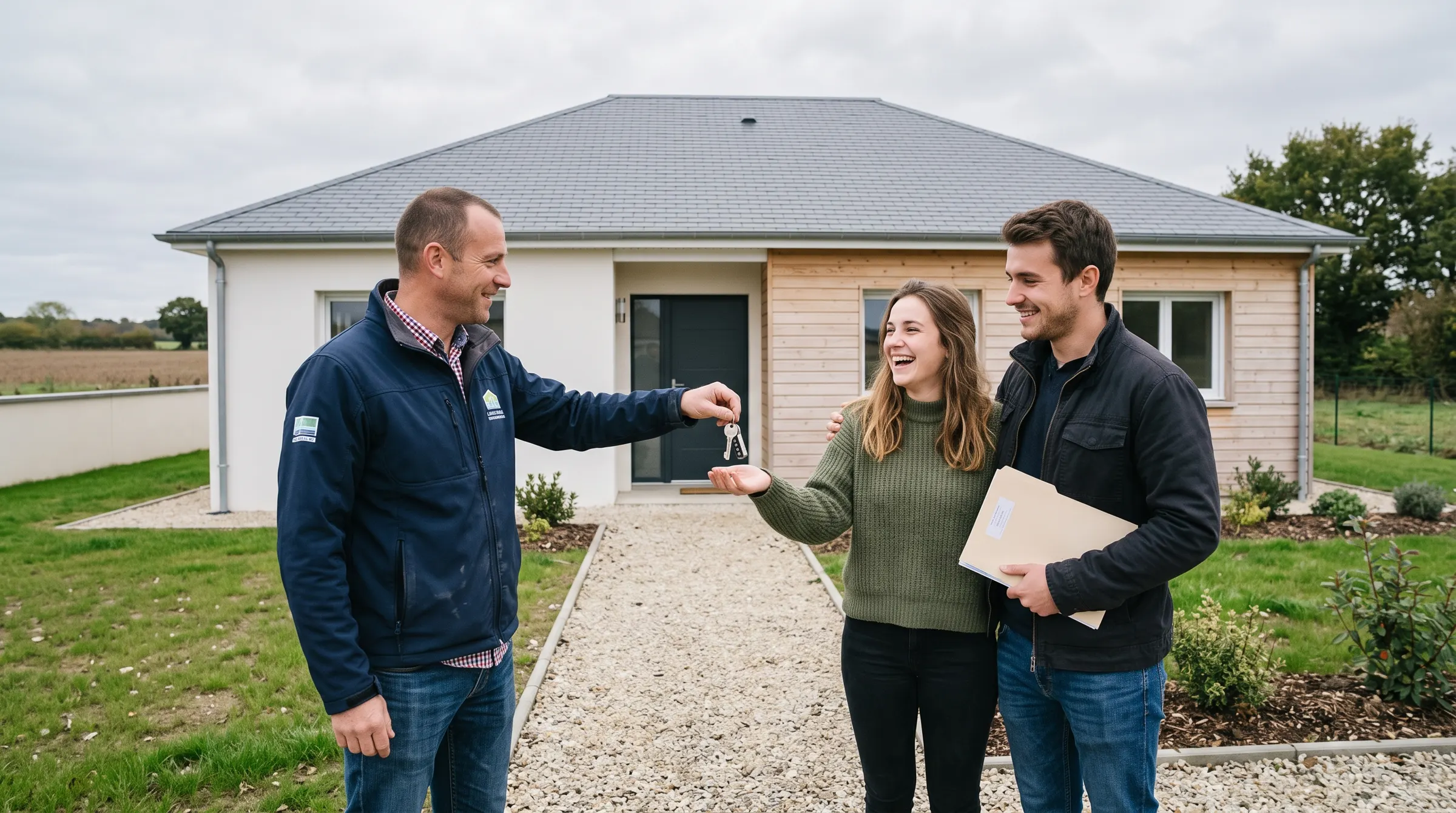 Constructeur de maison individuelle (CMI) au travail sur un chantier
