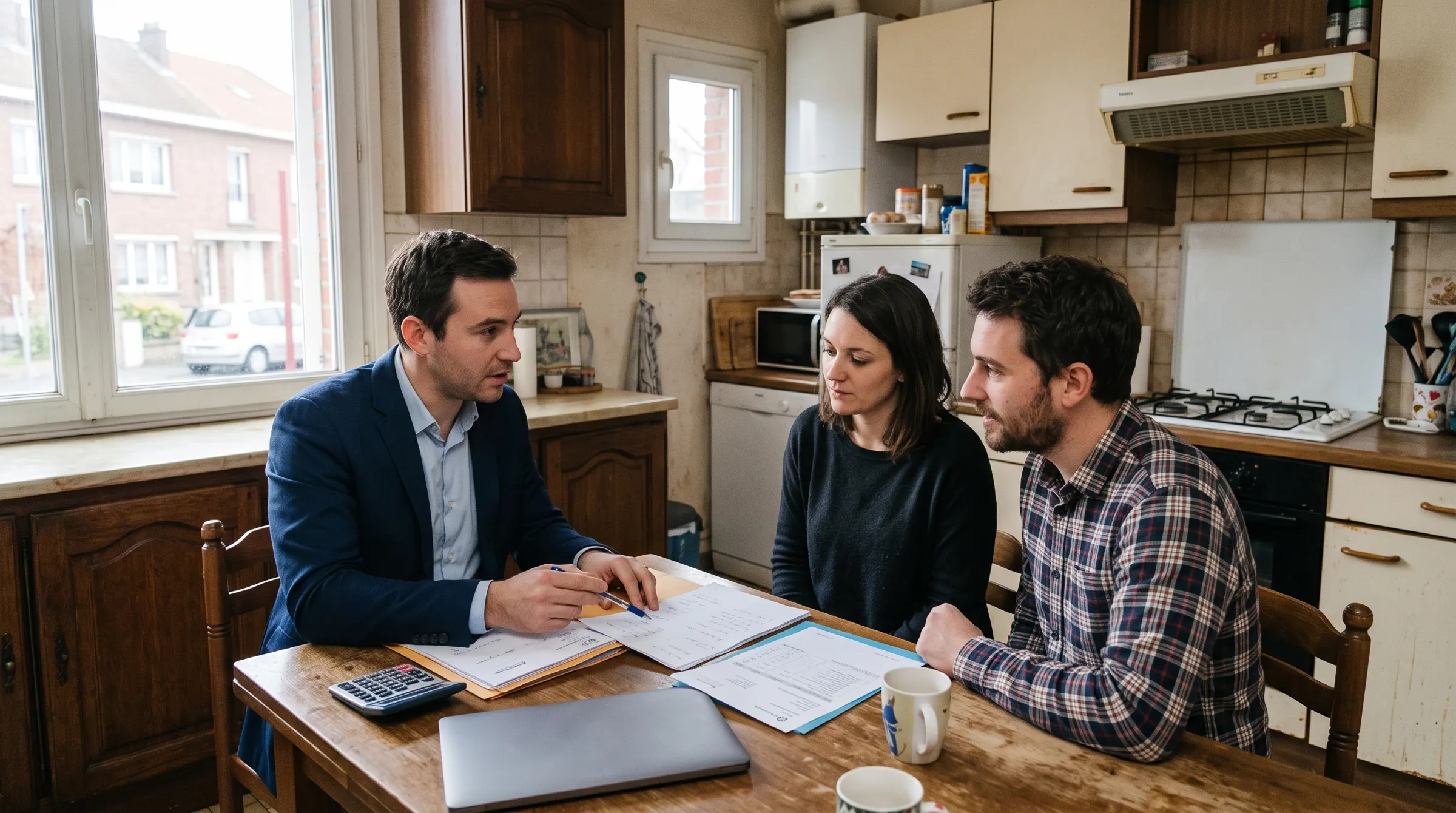 Courtier en travaux au travail sur un chantier